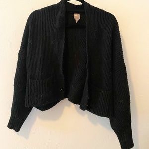 ASOS Black Slightly Cropped Cardigan